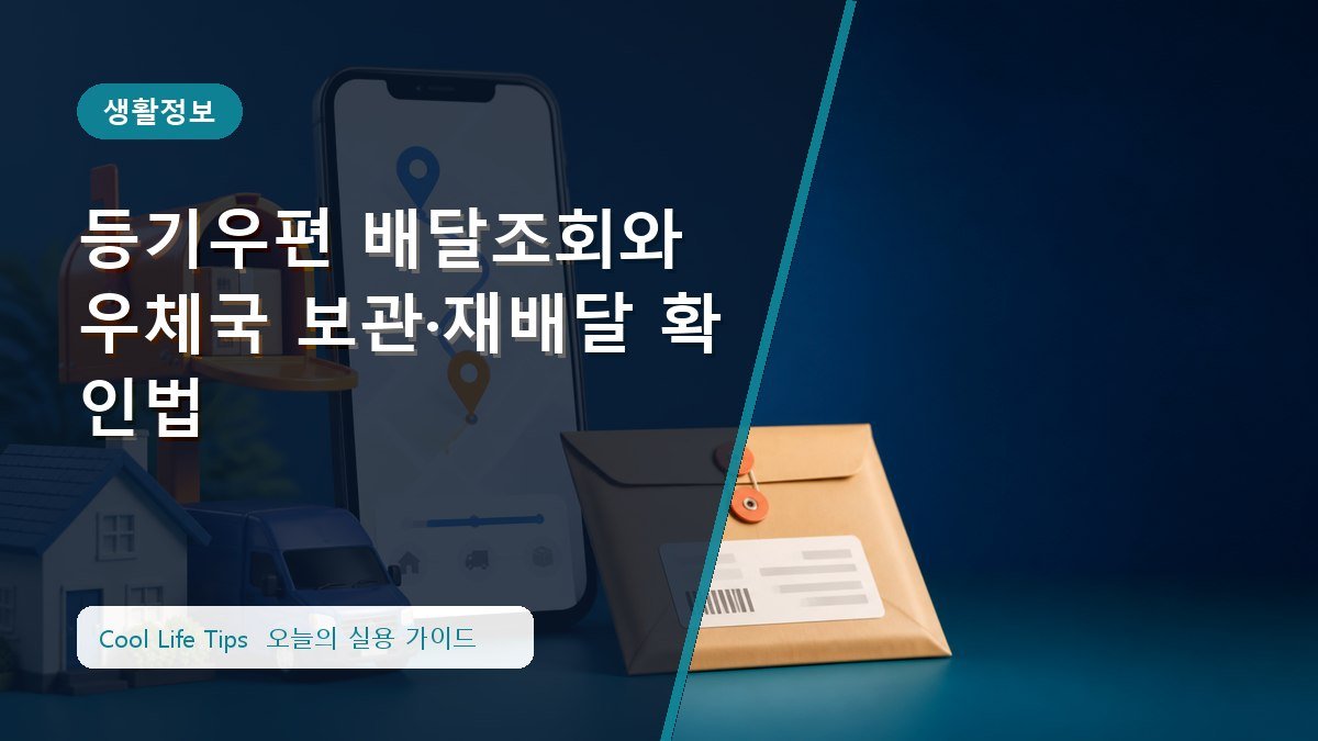 등기우편 배달조회와 우체국 보관·재배달 확인법